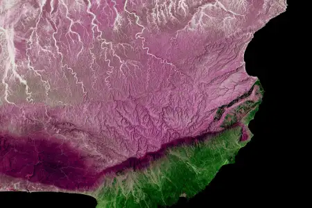 Satellite image Oman Desert